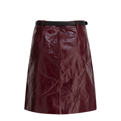 MAYFEYR - Self Portrait - Leather Miniskirt - PF25091SKBUBURGUNDY