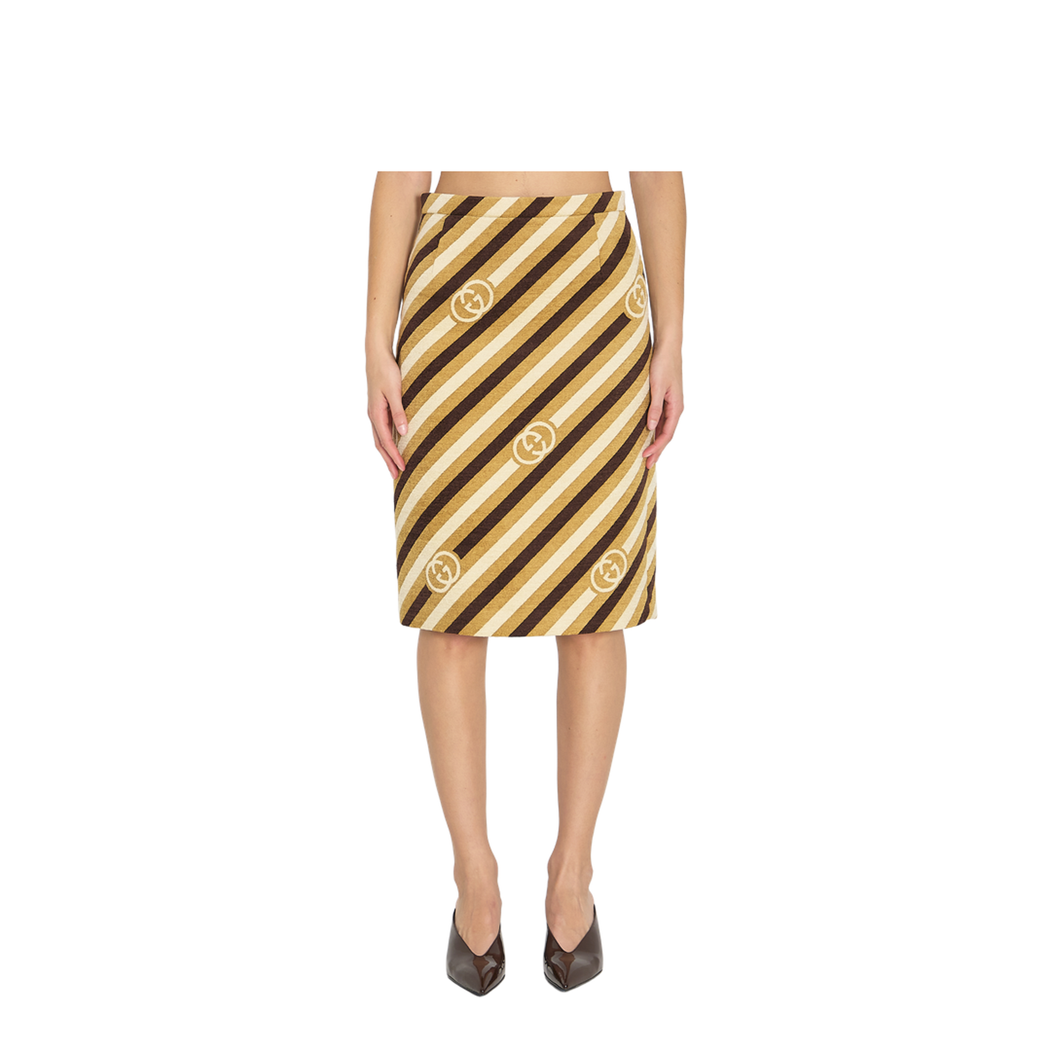 Diagonal GG Longuette Skirt