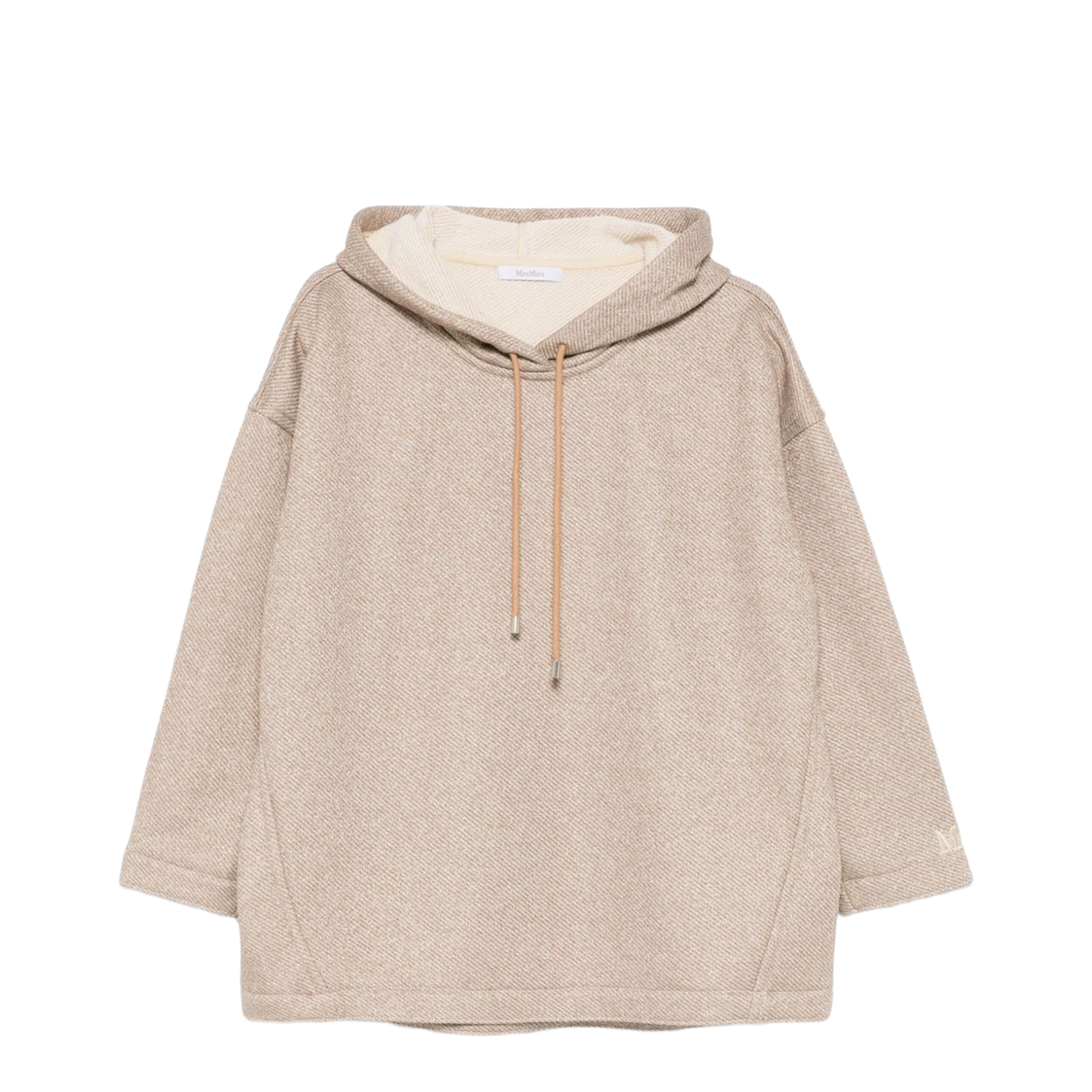 Camel Brown Drawstring Hood Sweater