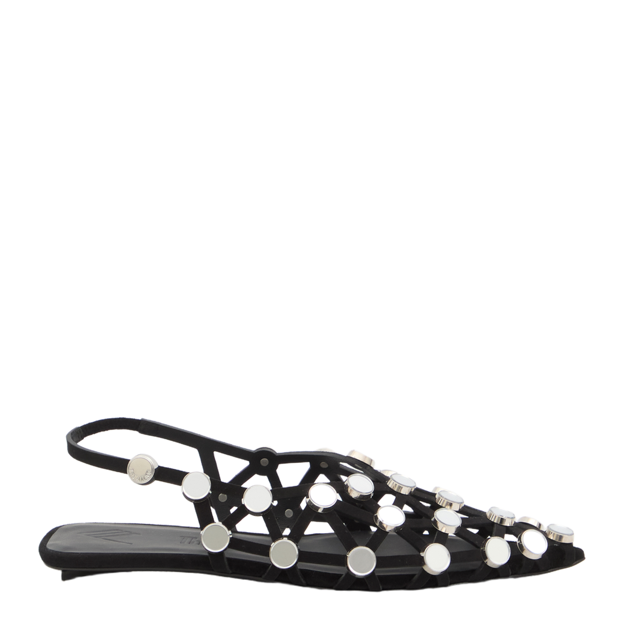 Black Grid Ballet Flats