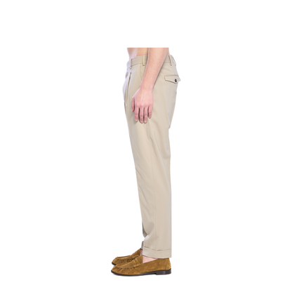MAYFEYR - PT Torino - Beige Stretch Virgin Wool Pants - CORFZAZ40FWDMA27040
