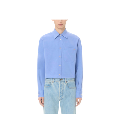 MAYFEYR - Valentino - Oxford Cotton Shirt With Vgold - VABB84BH2