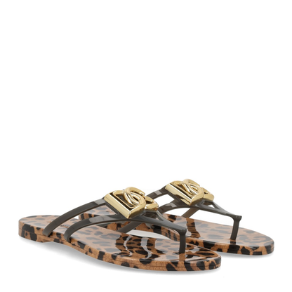 MAYFEYR - Dolce & Gabbana - Rubber Beachwear Slides With Logo And Leo Print - CW2418AY850HY13M