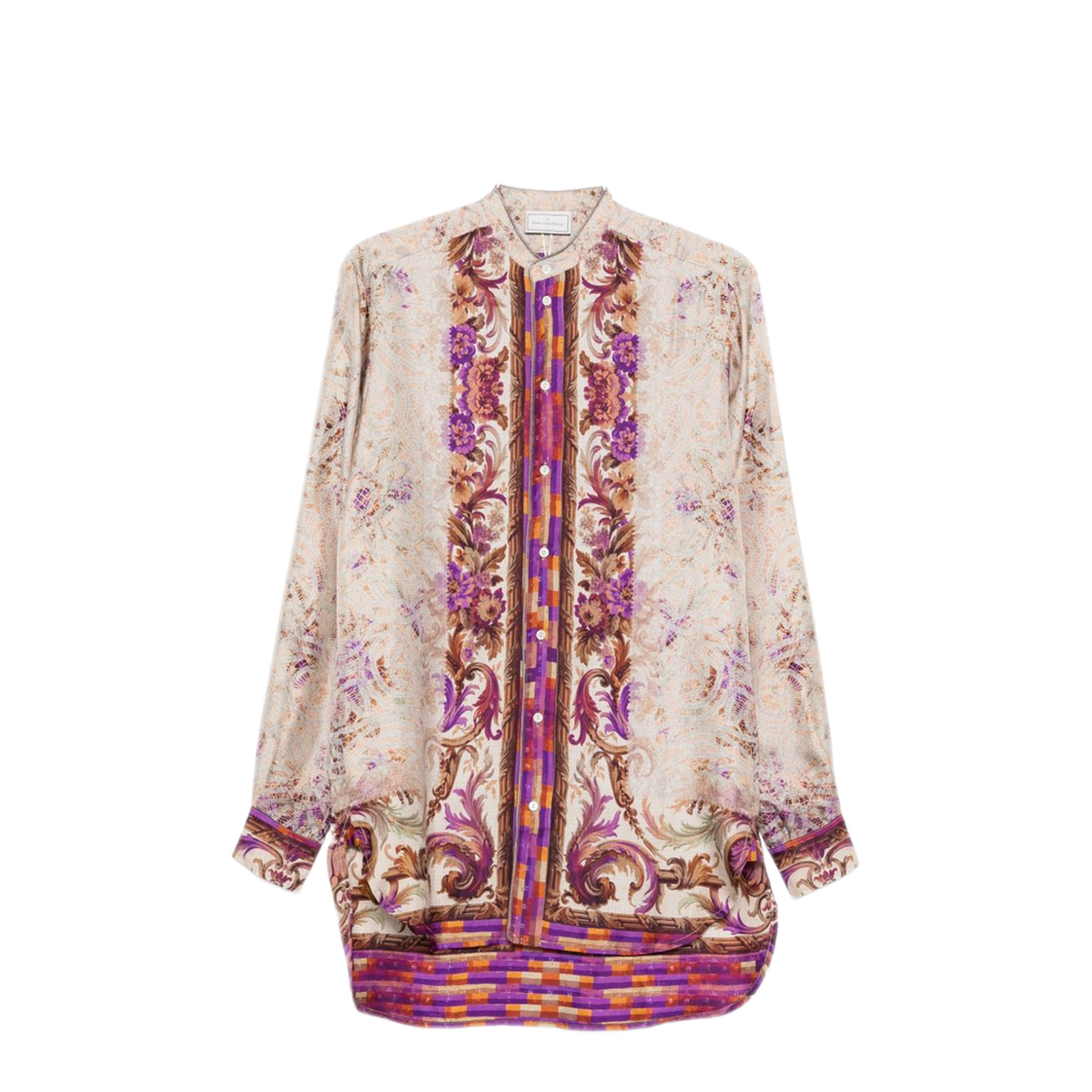 MAYFEYR - Pierre Louis Mascia - Pink Floral Print Silk Shirt - ALOESCML11185101517868