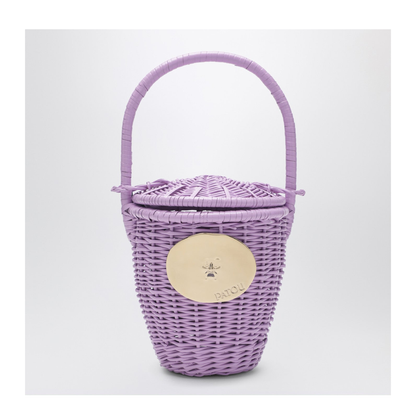 Iconic Bucket Bag Wicker Bucket Bag - Lilac