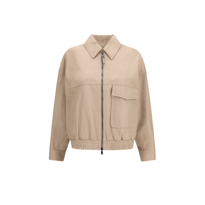 MAYFEYR - Brunello Cucinelli - Glossy Nappa Jacket With Monili - MPPAH7661