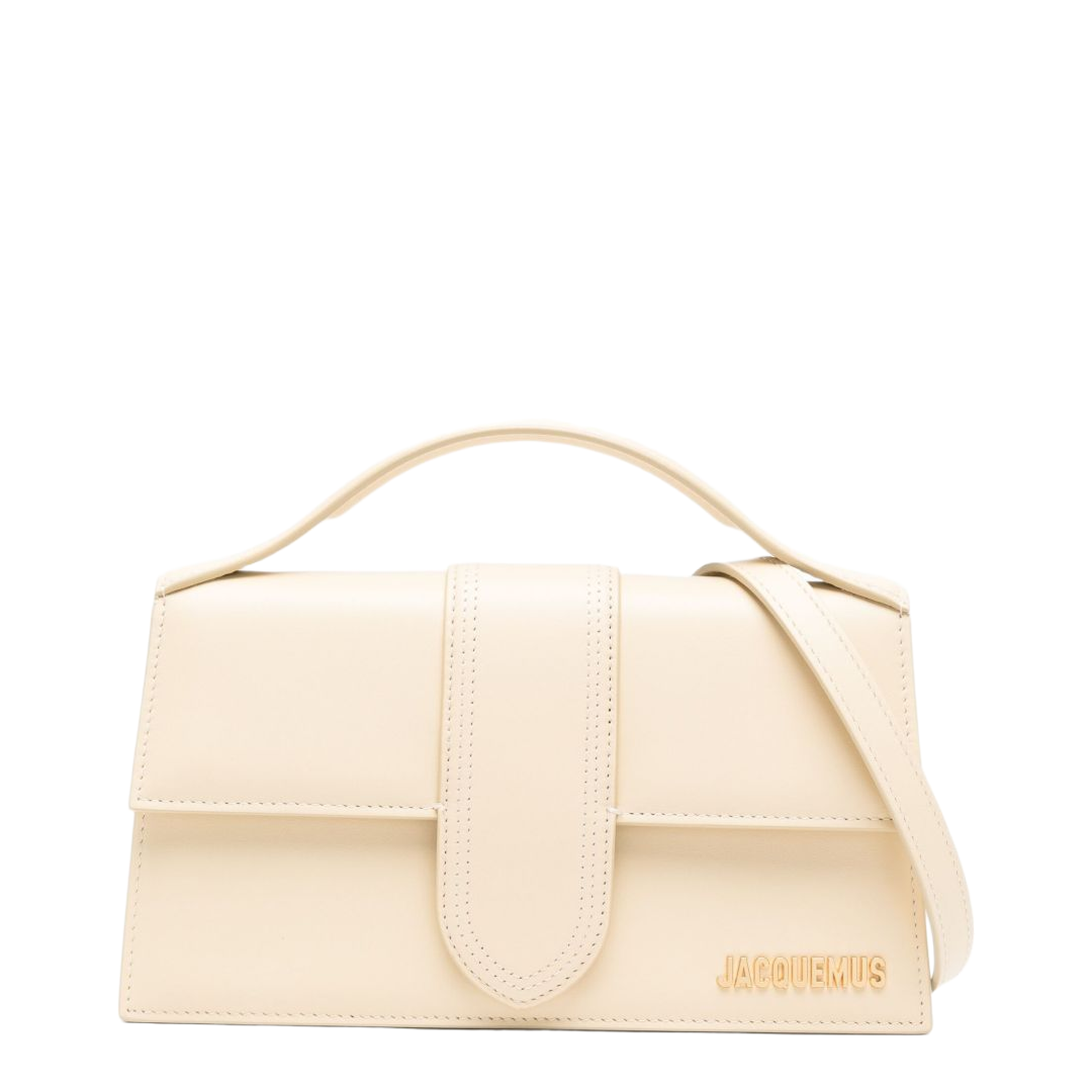 Le Grand Bambino Calf Leather Top-Handle Bag - Ivory