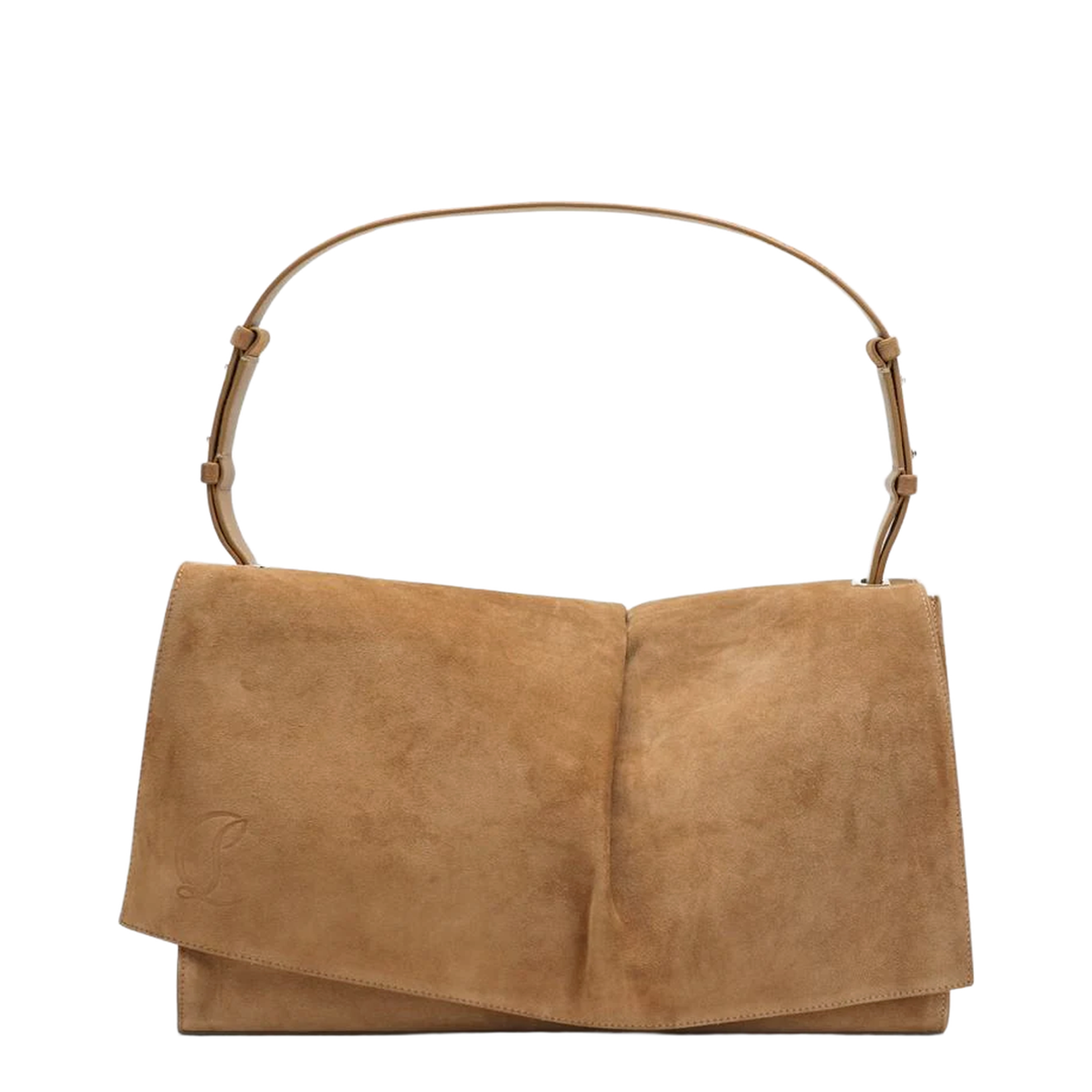Small Shoulder Bag in Beige Suede
