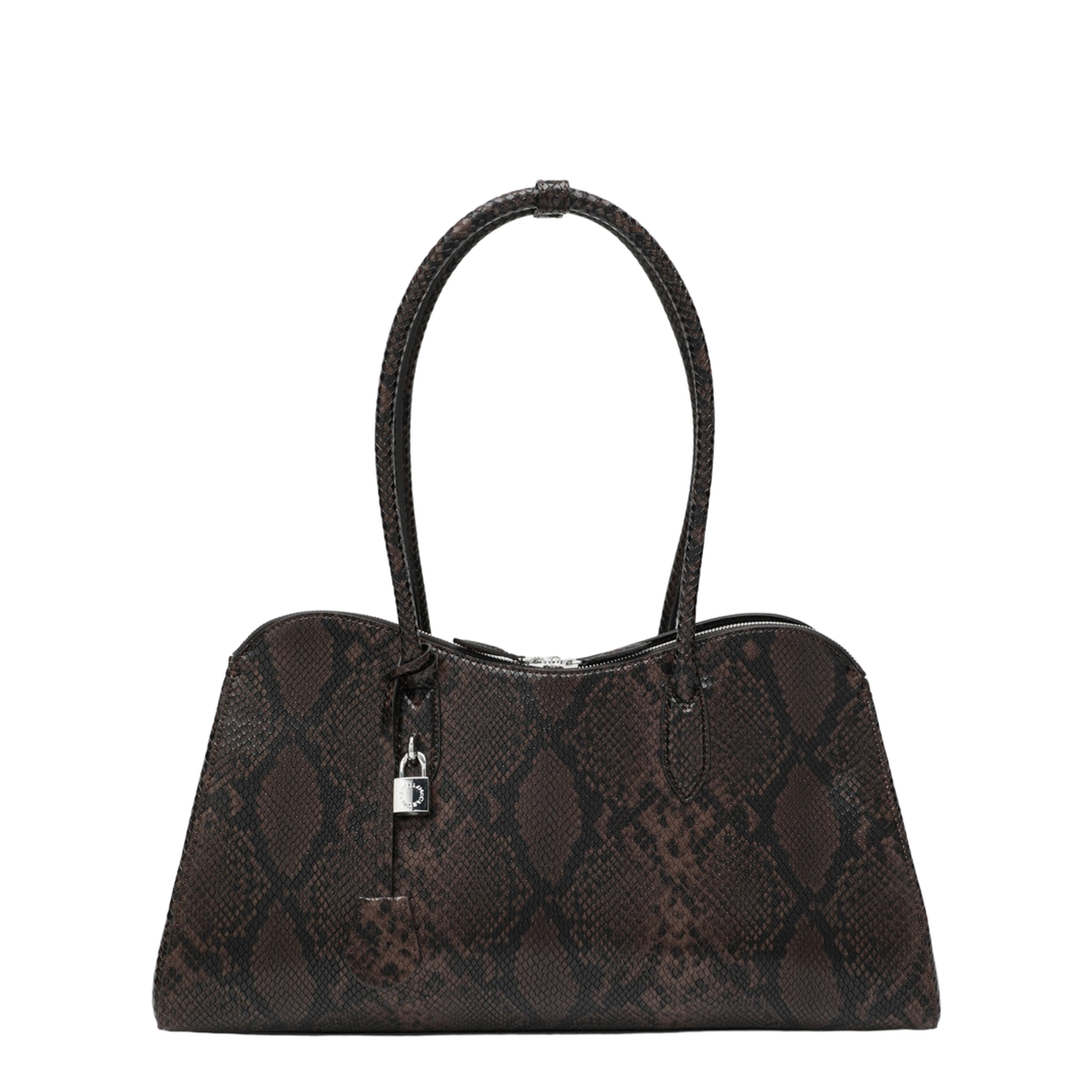 Espresso snake-effect Ryder tote bag
