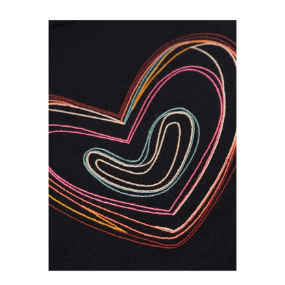 Swirl Heart Cotton Sweatshirt
