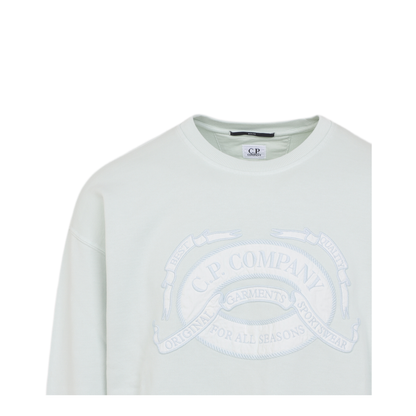 MAYFEYR - C.P. Company - Light Blue Cotton Sweatshirt - 20CMSS217A006090O804