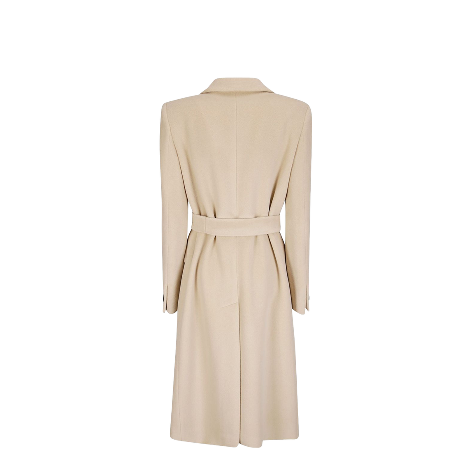 Wool Double-breasted Coat Beige