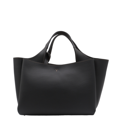 T Timeless Mini Calf Leather Tote - Black