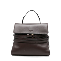 Tie Me Sheepskin Tote - Brown