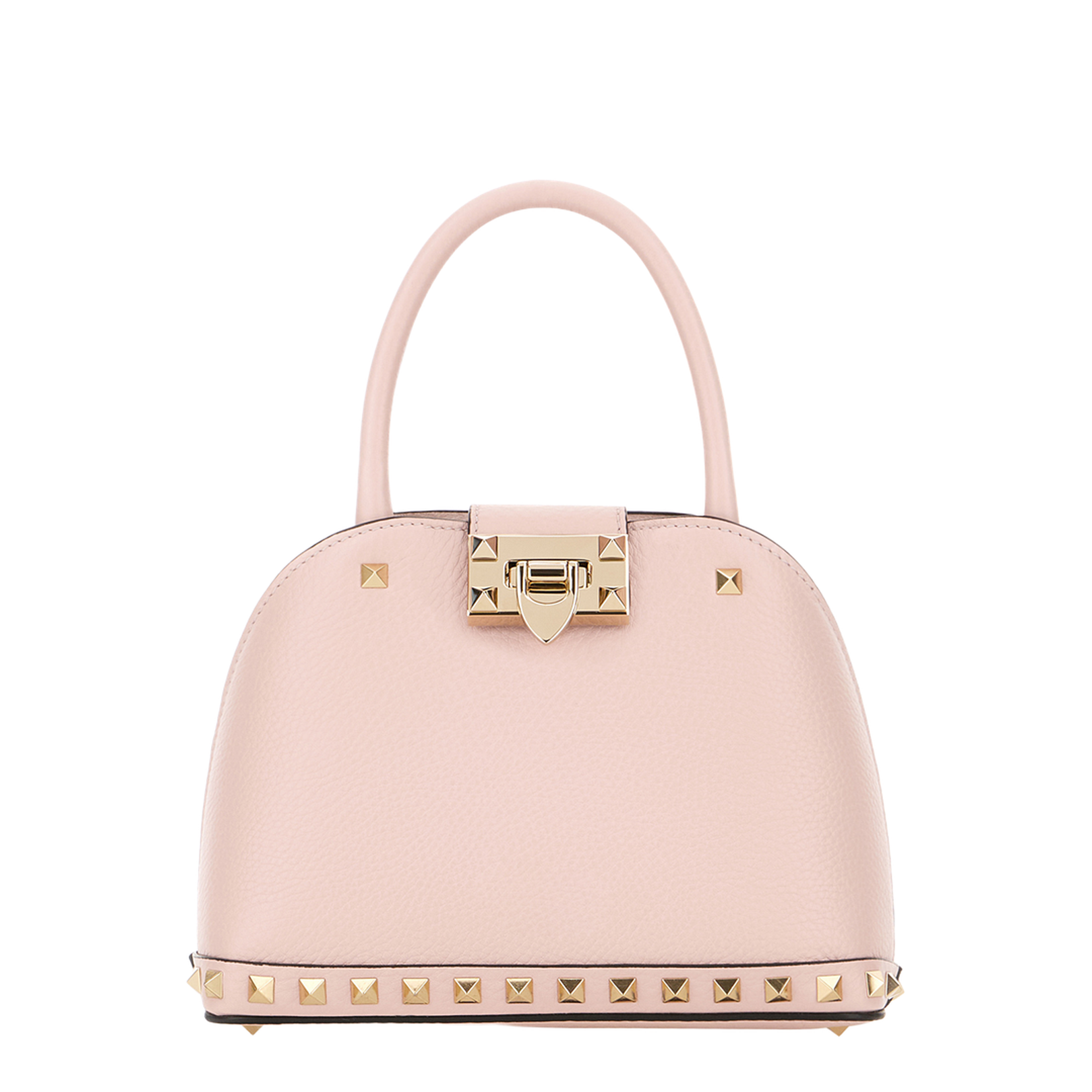 Pink Leather Small Rockstud Handbag