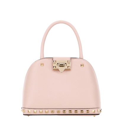 Pink Leather Small Rockstud Handbag