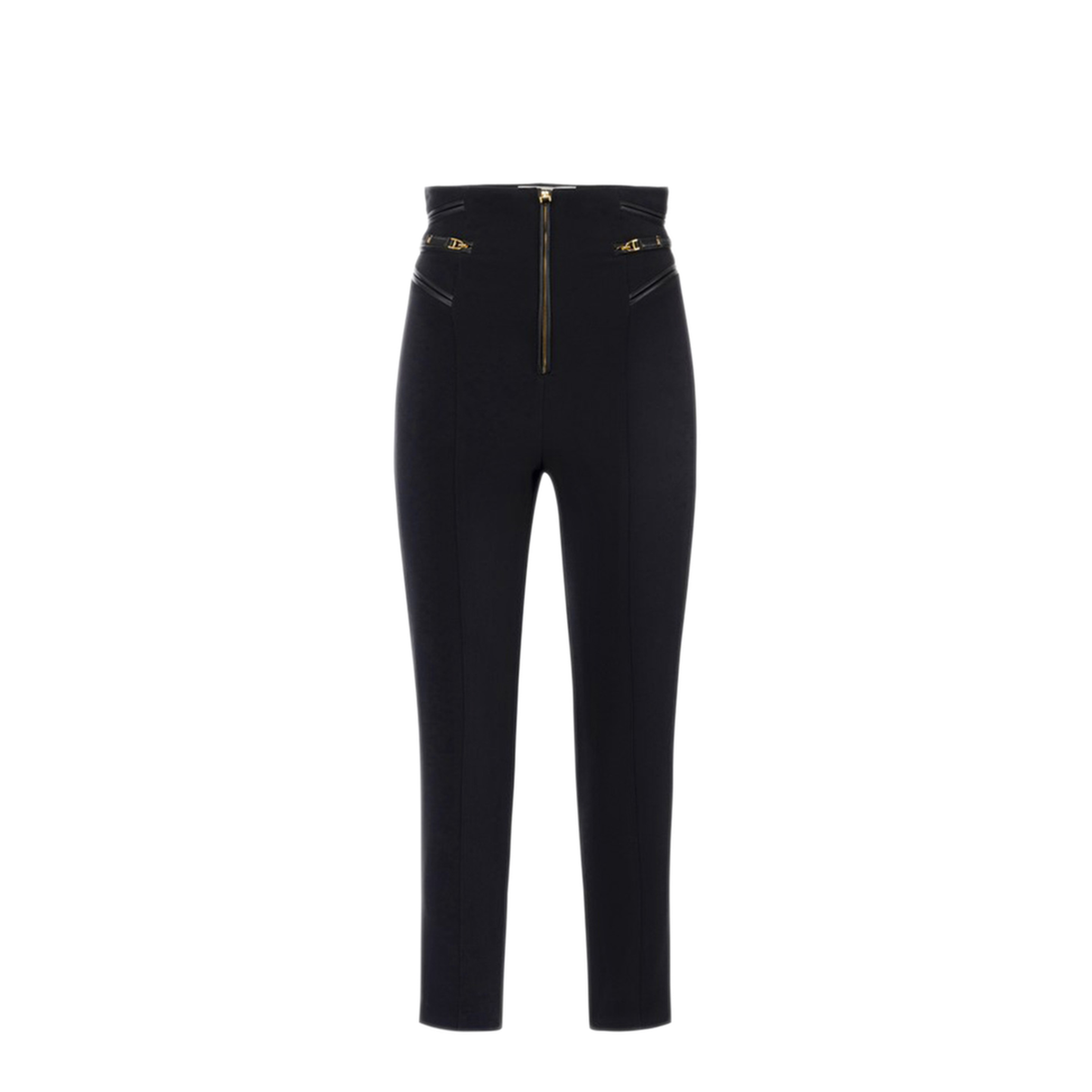 MAYFEYR - Elisabetta Franchi - Black Trousers - PA11956E2110
