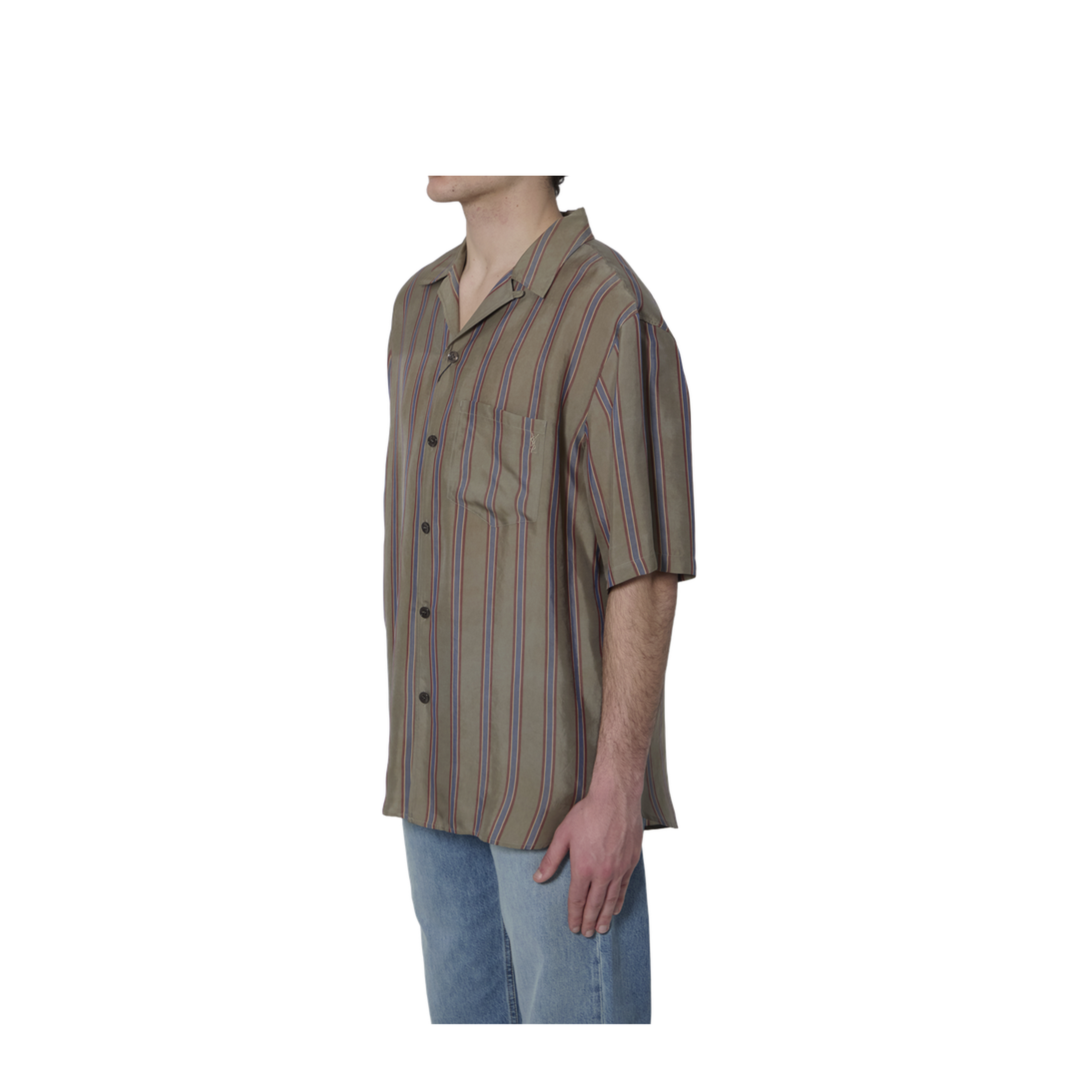 MAYFEYR - Saint Laurent - Striped Casandre Shirt - 859775Y2N332849