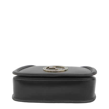 Blondie Medium Leather Shoulder Bag - Black