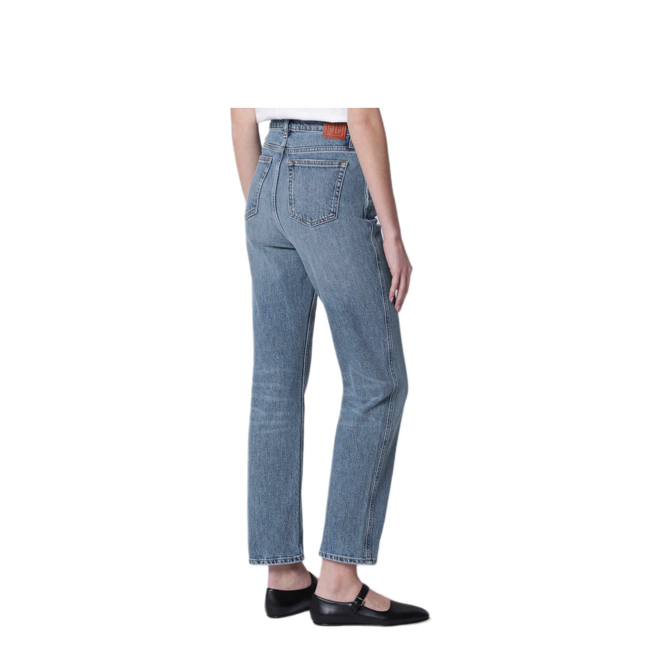 MAYFEYR - Anine Bing - High Rise Jeans In Light Wash Cotton Denim - A-06-11957COWHD39