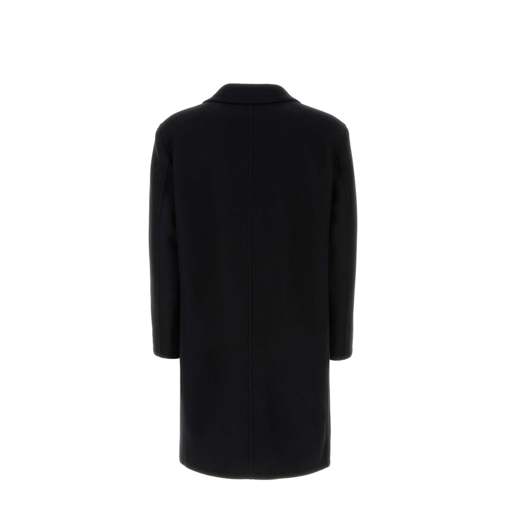 Black Wool Blend Oversize Coat