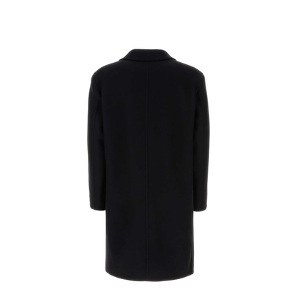 Black Wool Blend Oversize Coat