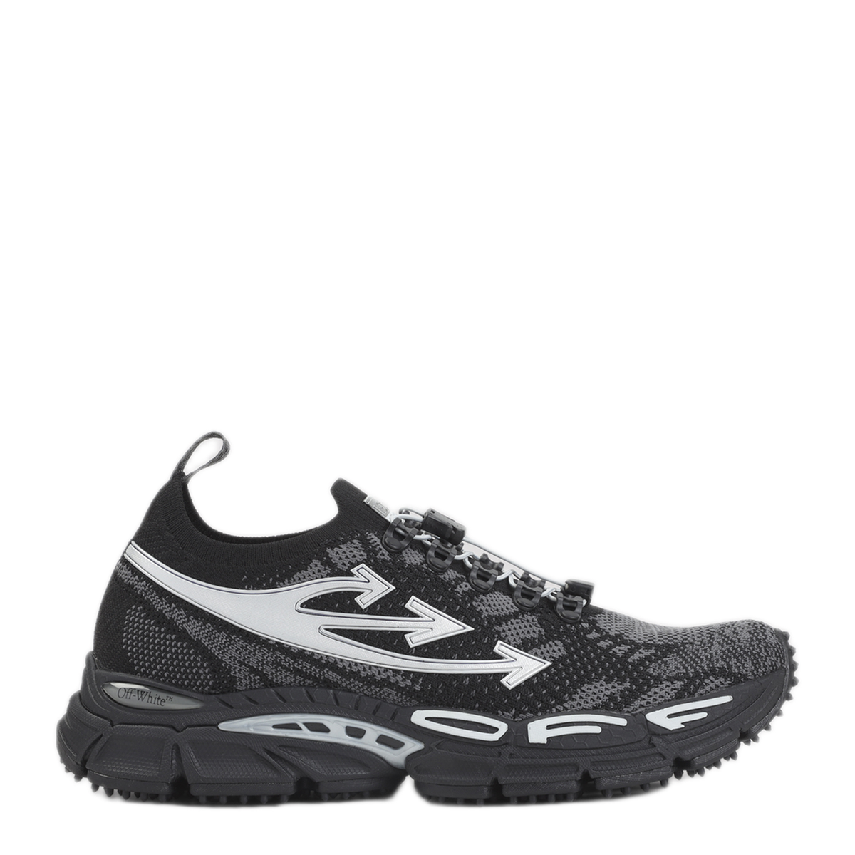 MAYFEYR - Off-White - Black Silver M Be Right Back Knit Sneakers - M2AOS6F001BLACK