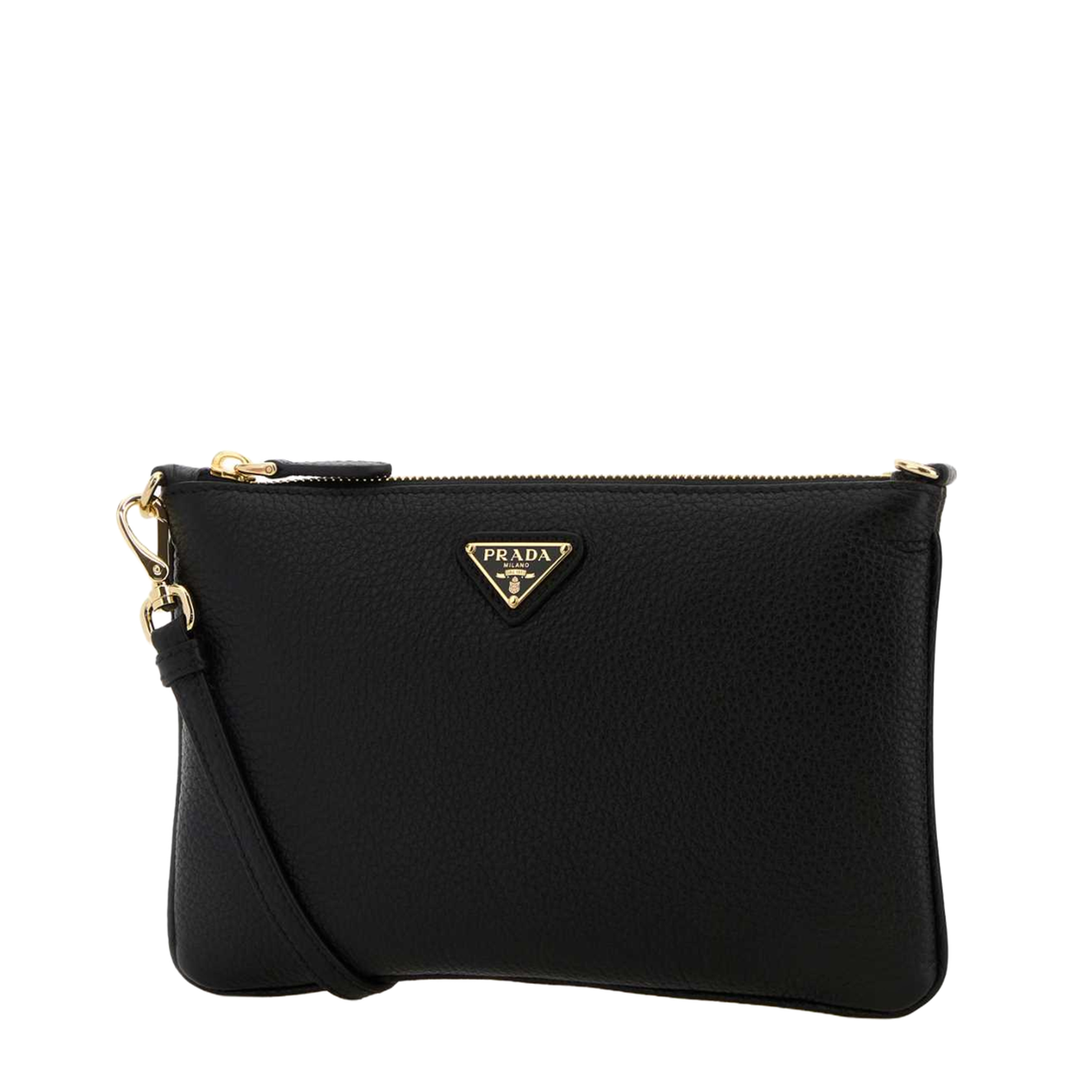 Black Leather Crossbody Bag