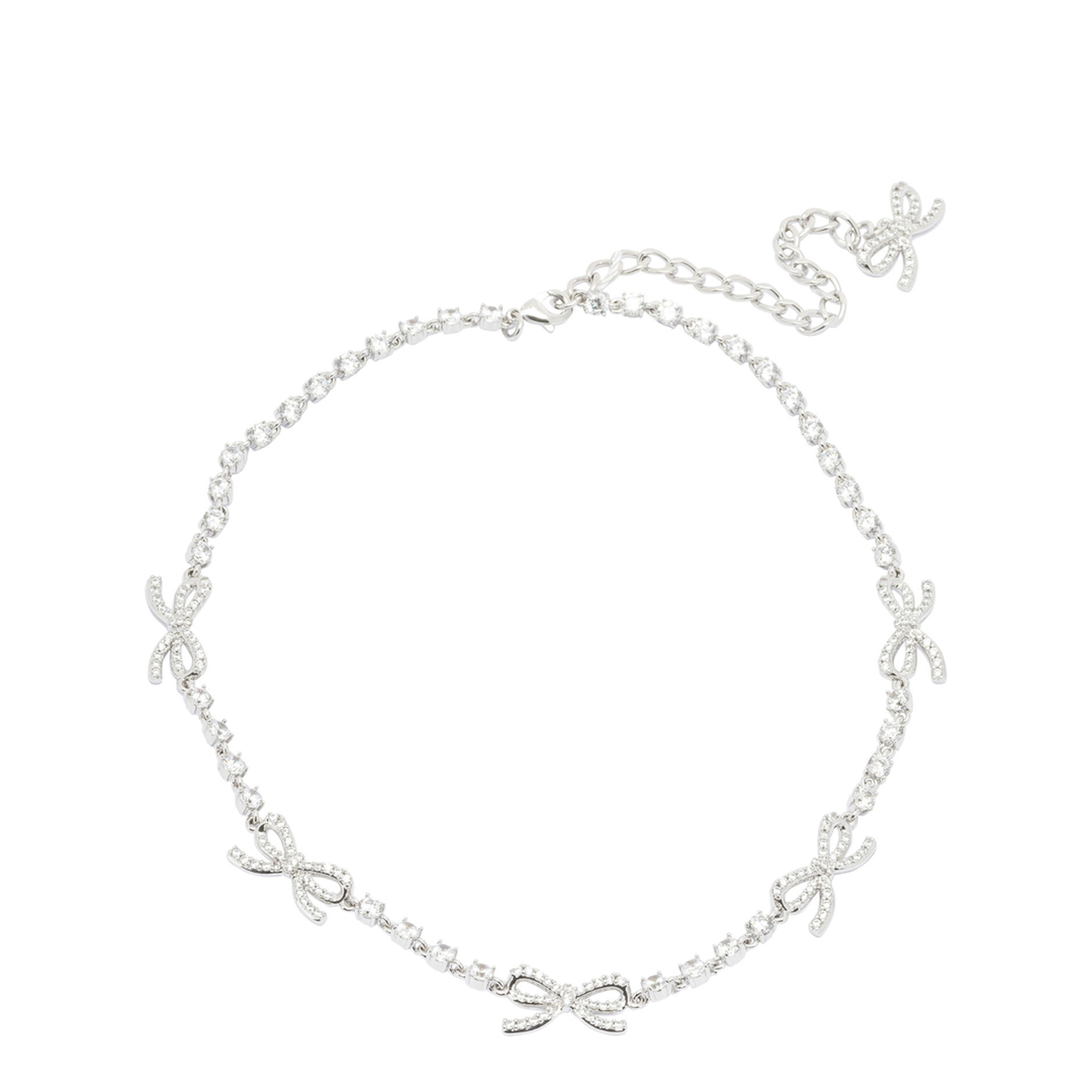 MAYFEYR - Self Portrait - Necklace With Bows And Crystals - RS26611NSLSILVER