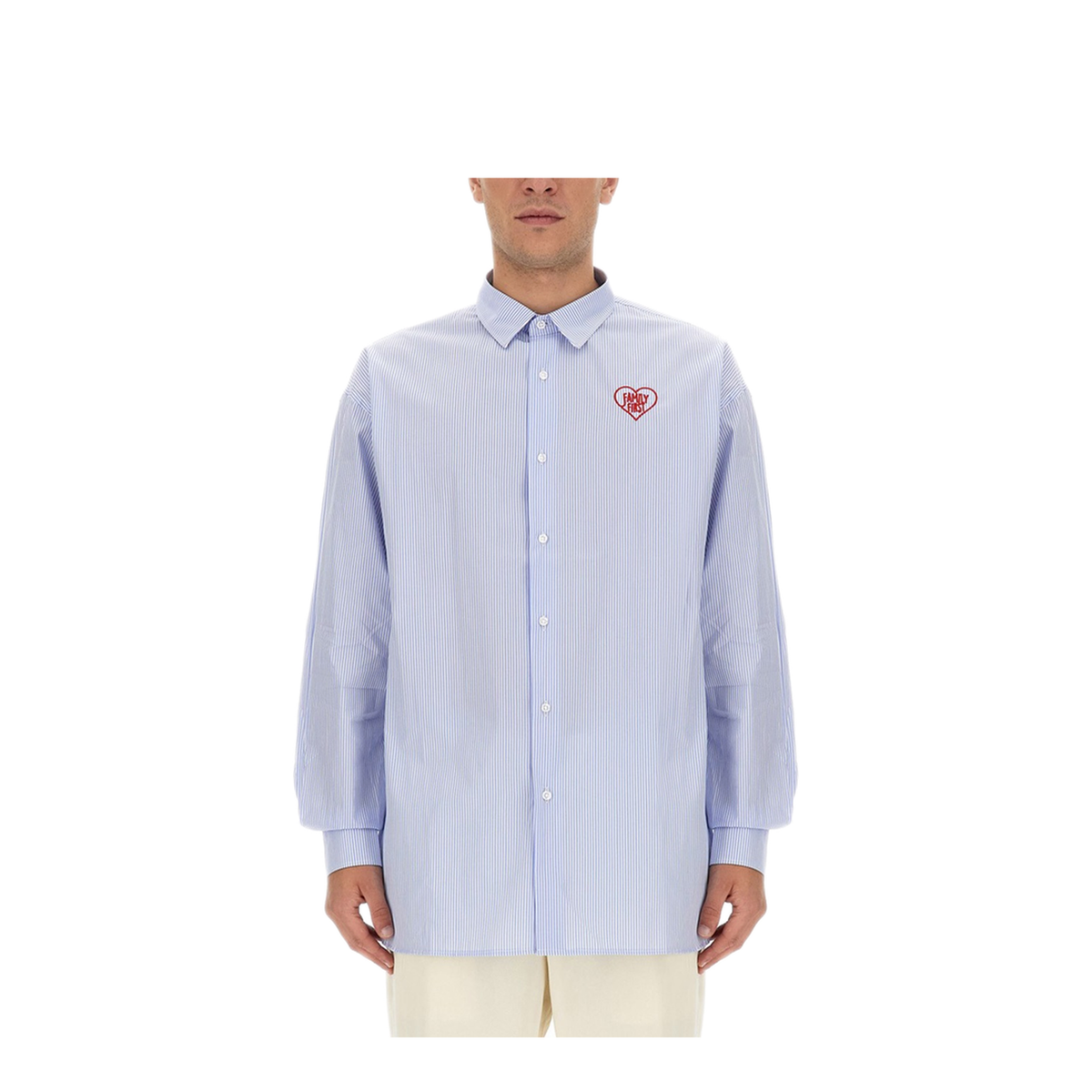 MAYFEYR - FAMILY FIRST - Shirt With Logo - SHF2305LIGHTBLUE