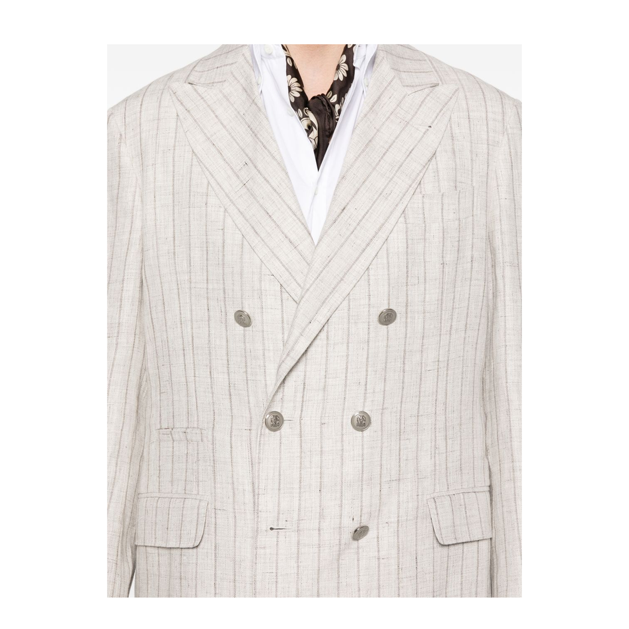 Linen Double-breasted Suit