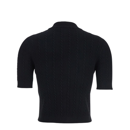 Black Cable Knit Cardigan