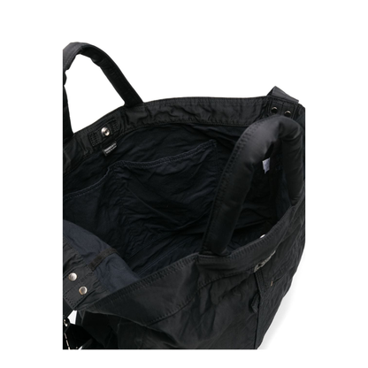 MILE Large Nylon-Cotton Twill Tote Bag - Black