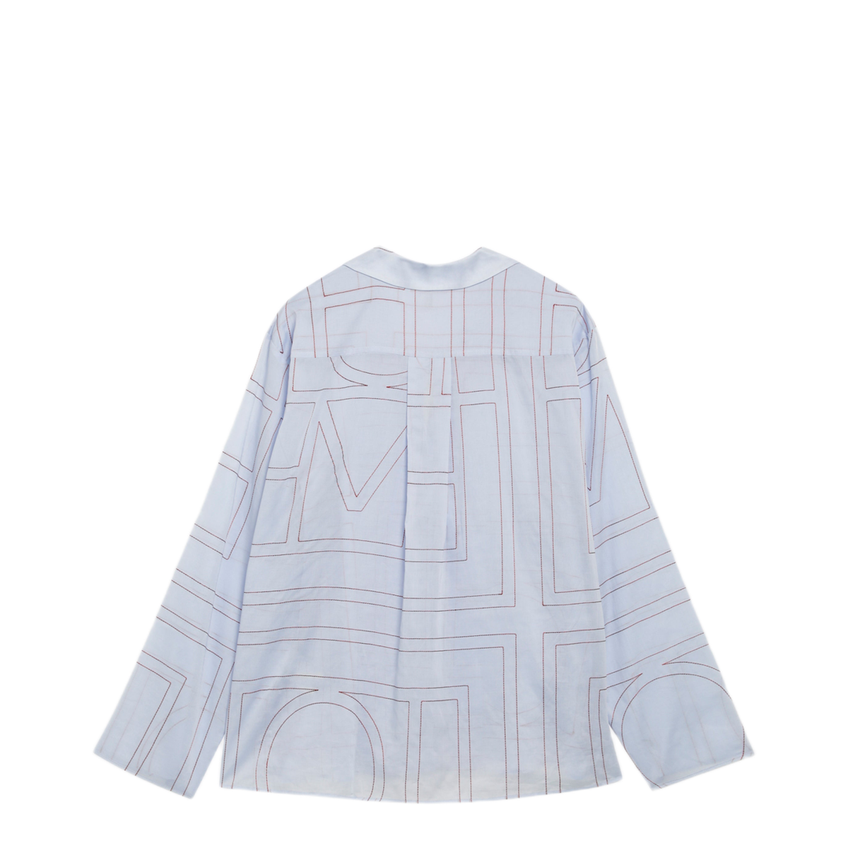 MAYFEYR - Toteme - Light Blue Monogram Cotton Blend Pajama Shirt - 243-WRT976FB0239206
