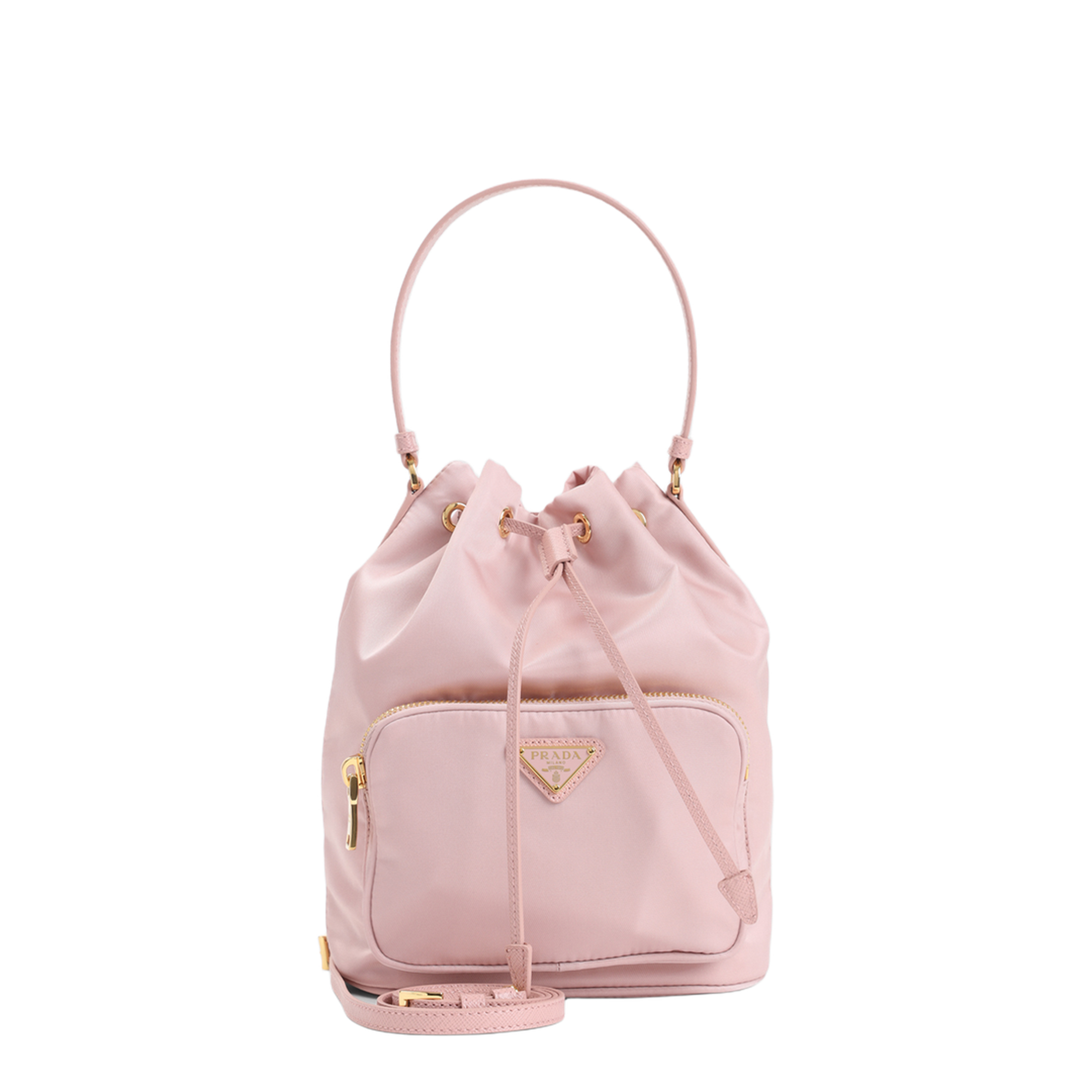 Pink Re-Nylon Duet Bucket Bag