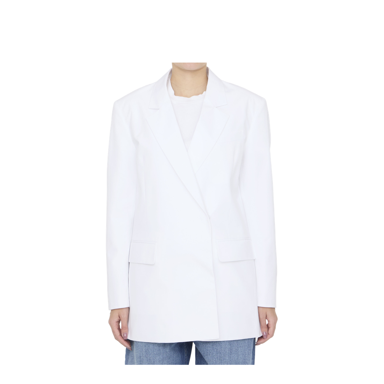 Double-Breasted Blazer - White