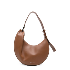 Large Leather Hobo Bag - Brown