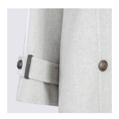 Wool & Cashmere Coat Beige
