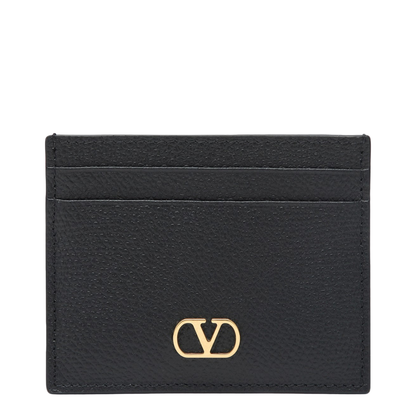 VLogo Signature Black Credit Card Holder