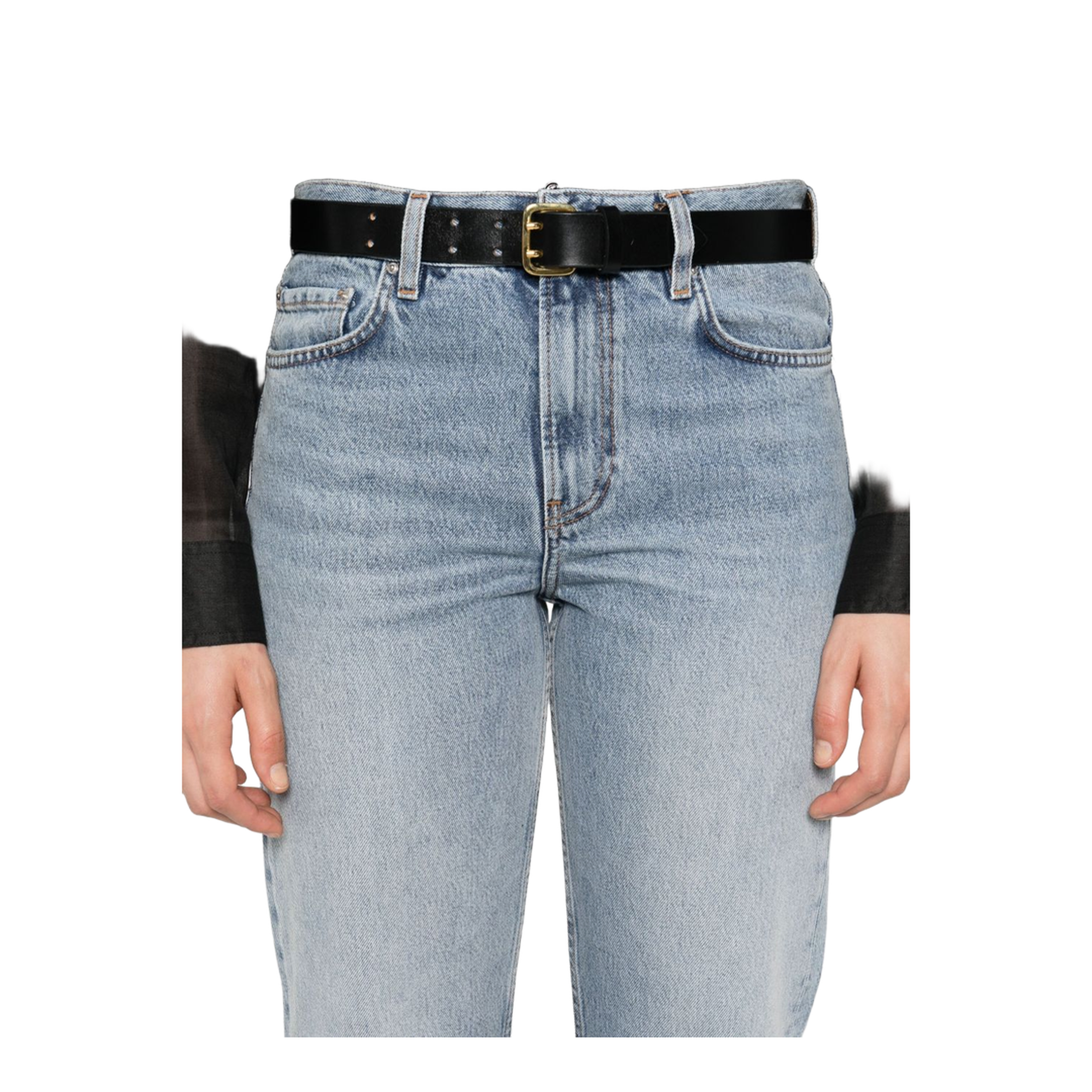 Blue Low Straight Jeans