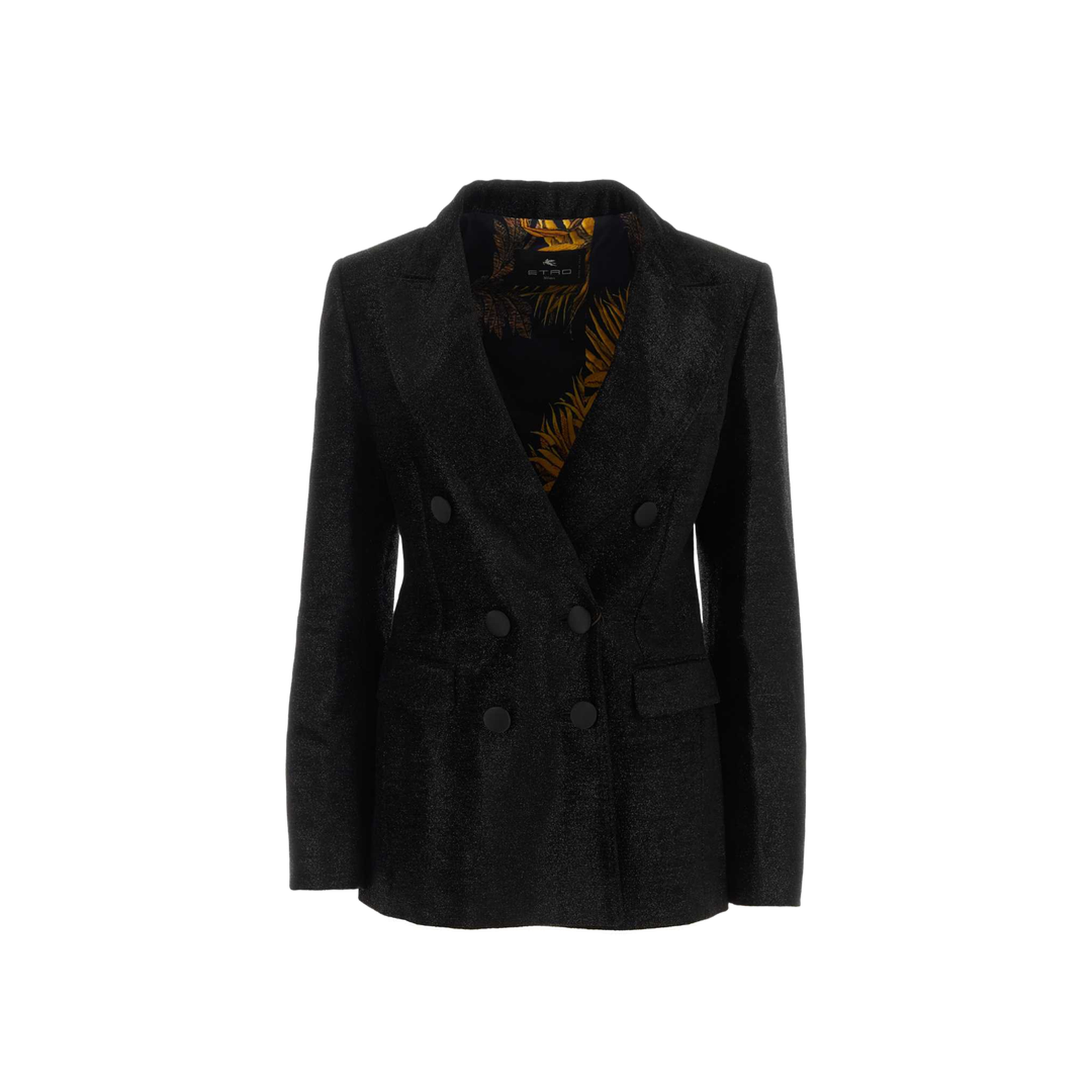 Double-Breasted Lamé Blazer
