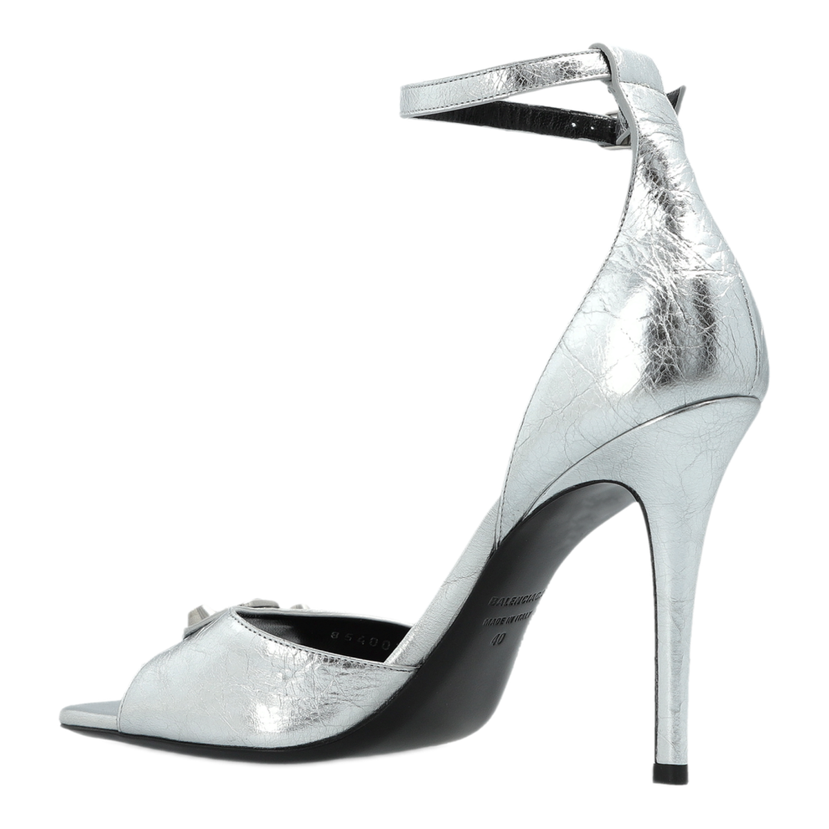 MAYFEYR - Balenciaga - Silver Leather City Up Sandals - 854007WBDK68810