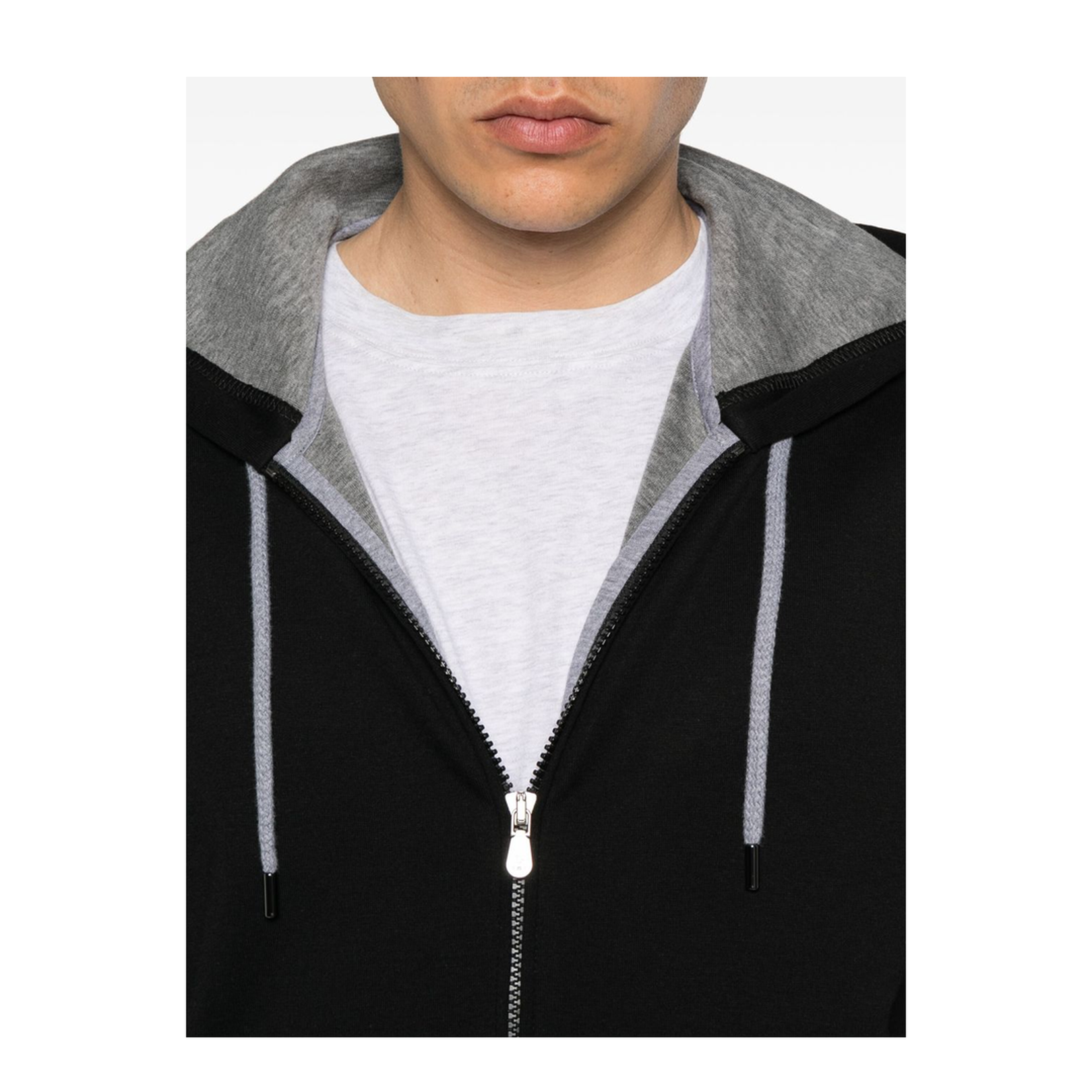 Black Front Zip Fastening Jacket