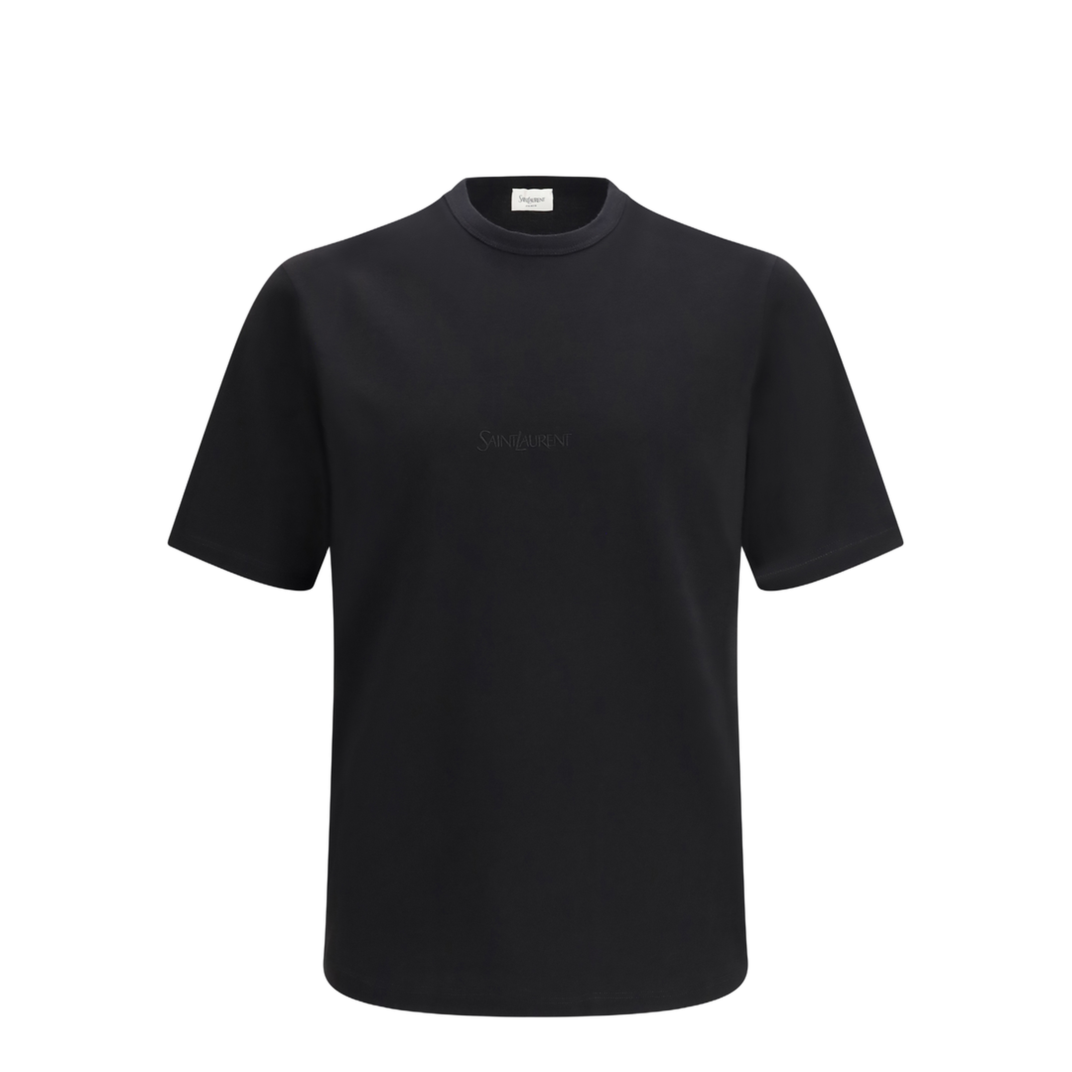 MAYFEYR - Saint Laurent - Cotton Jersey T-Shirt With Embroidered Logo - 857461Y37XE