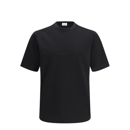 MAYFEYR - Saint Laurent - Cotton Jersey T-Shirt With Embroidered Logo - 857461Y37XE