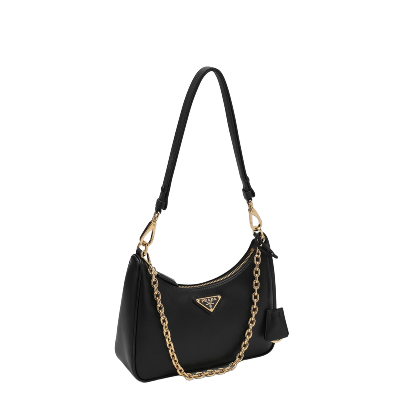 Adjustable Top Handle Bag with Removable Chain Shoulder Strap and Zipper Closure