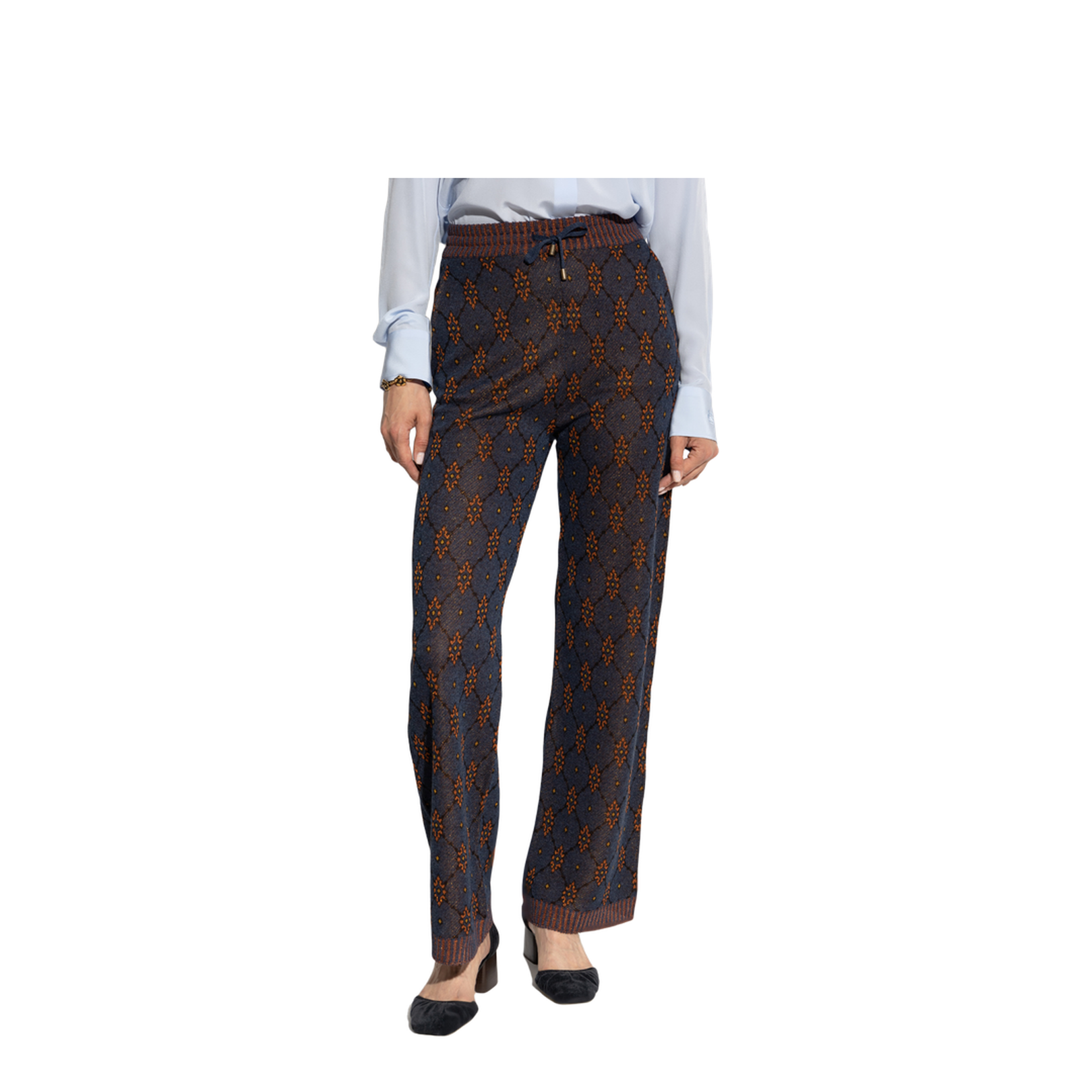 Trousers with Lurex Thread