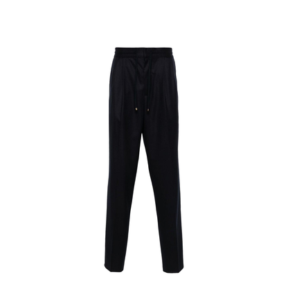 Leisure fit trousers in virgin wool flannel