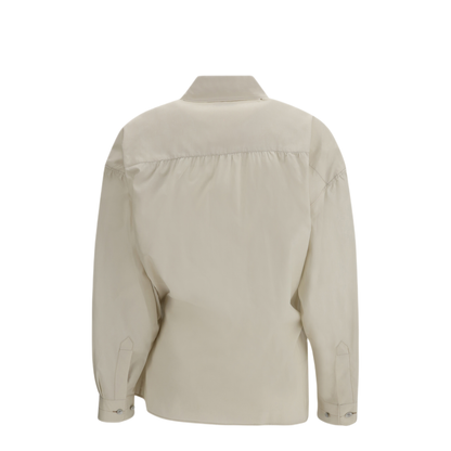 Straight Collar Twisted Shirt