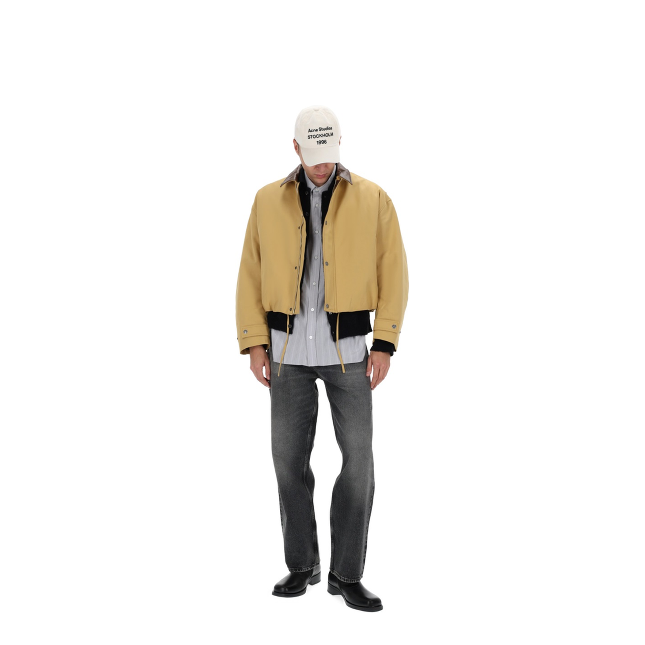 Jacket with Contrasting Collar